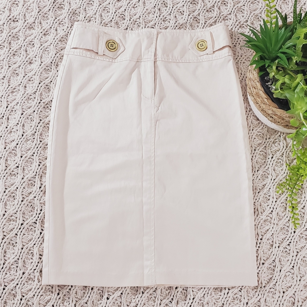 Vintage Costa Blanca Silky Satin Hi Rise Pencil Skirt- Size Small